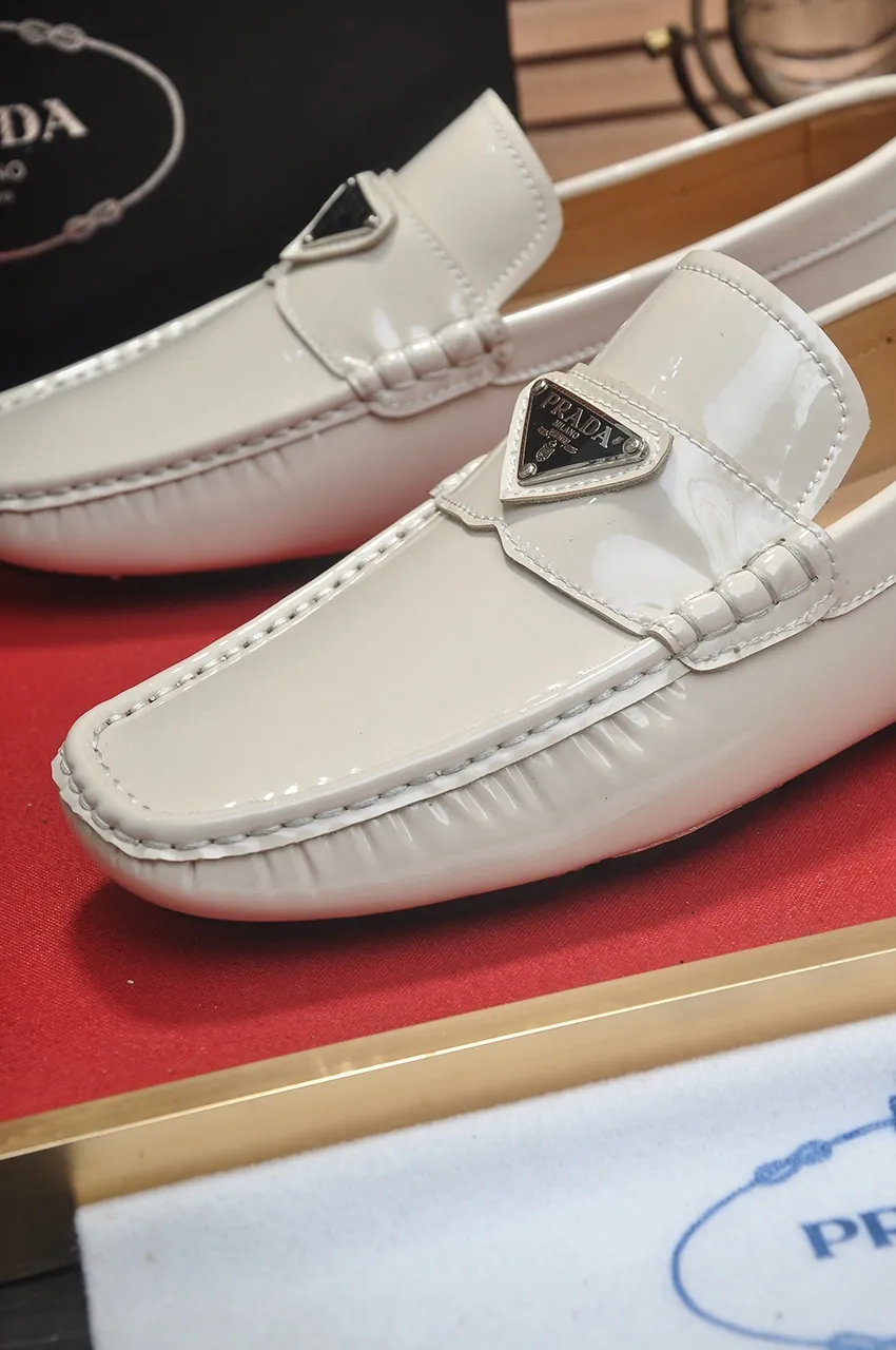 Men's Men's Shoes💰420💶【PRADA】 (High-end Niuli) New 🍀PRADA - Prada Doudou Shoes! Made of imported original cowhide, the inner top layer is comfortable cowhide lining! Original wear-resistant rubber outsole! High quality products! Code number 38-45 (45 customized)